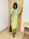 JADE Cotton Brocade Shirt Dress