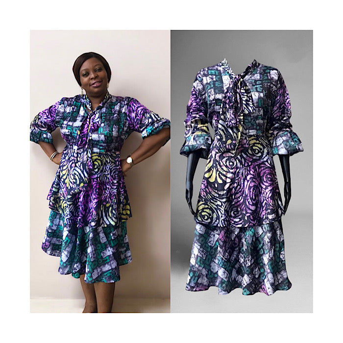 KOREDE TIE-NECK DRESS