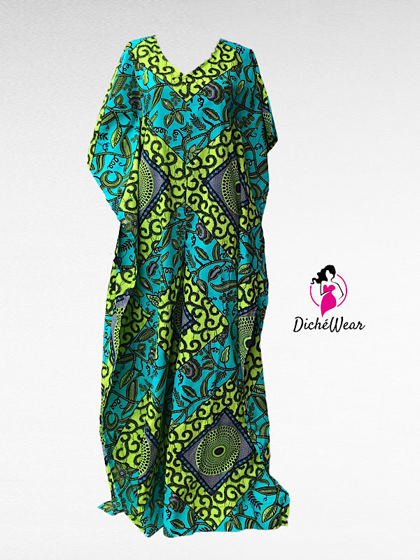 Ankara Kaftan Jumpsuit 10, LemonGreen