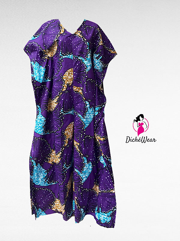 Ankara Kaftan Jumpsuit 12, Purple