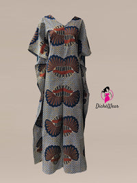 Ankara Kaftan Jumpsuit 18, BrownStrip