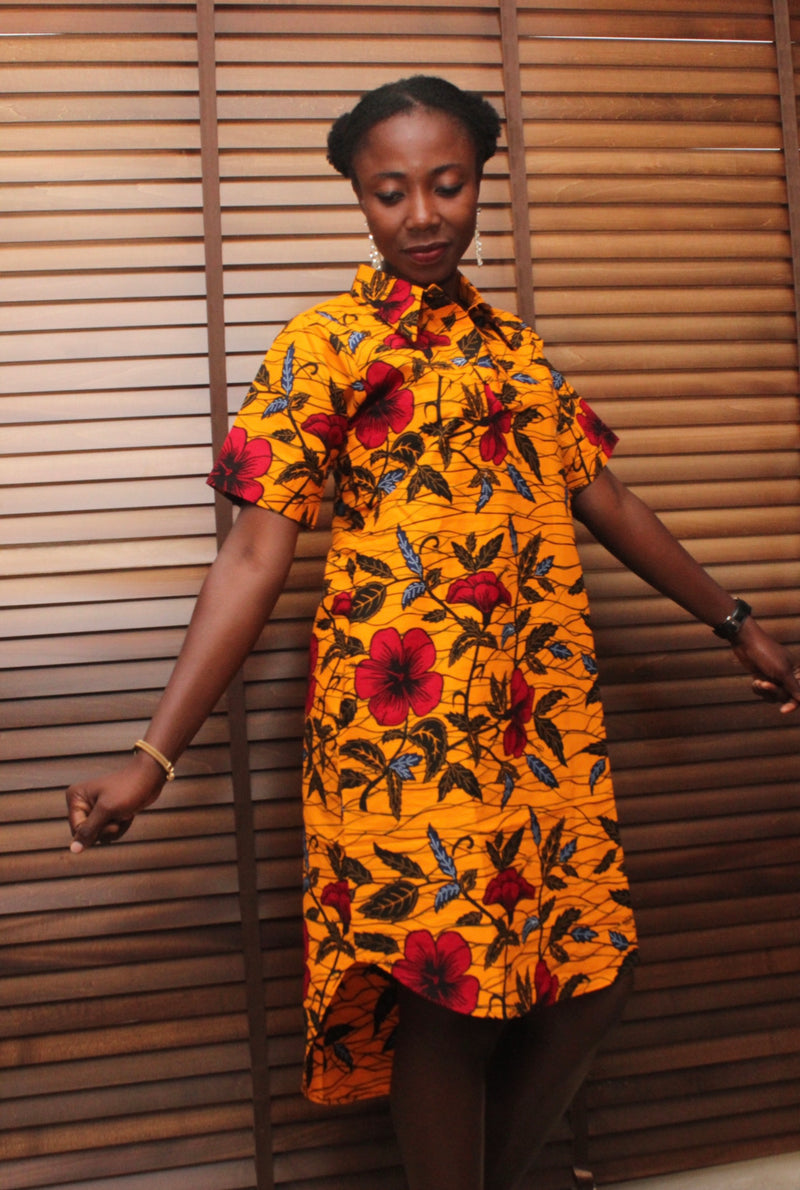 AMINA Ankara Shirt Dress