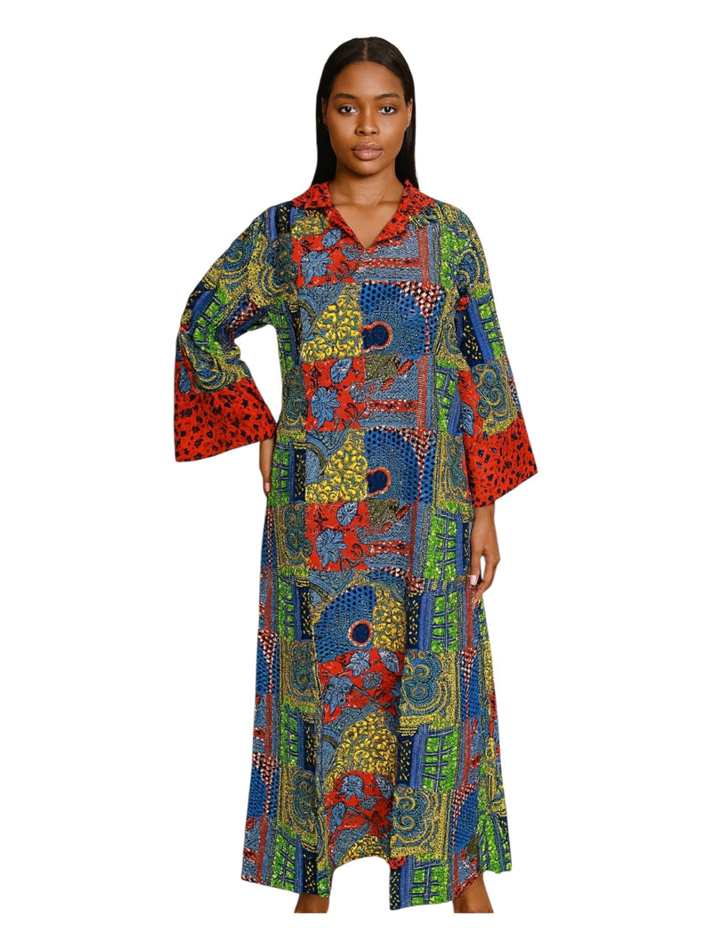 ANKARA Hoodie Kaftan - Long