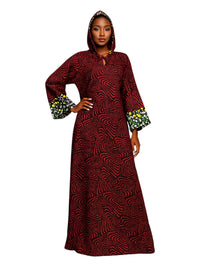 ANKARA Hoodie Kaftan - Long