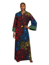 ANKARA Hoodie Kaftan - Long