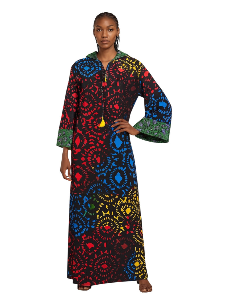 ANKARA Hoodie Kaftan - Long