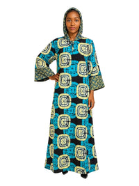 ANKARA Hoodie Kaftan - Long