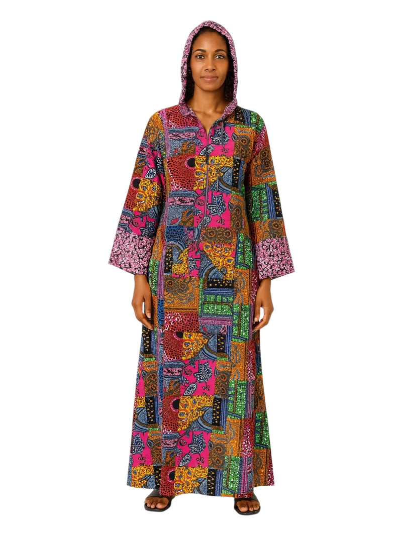 ANKARA Hoodie Kaftan - Long