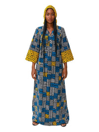 ANKARA Hoodie Kaftan - Long
