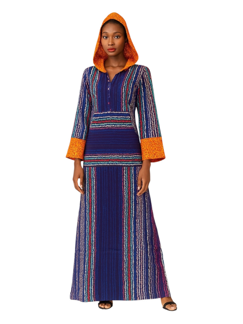 ANKARA Hoodie Kaftan - Long