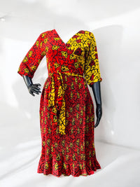 NKEM Pleated Silk and Chiffon Dress