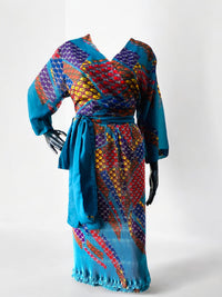 NKEM Pleated Silk and Chiffon Dress