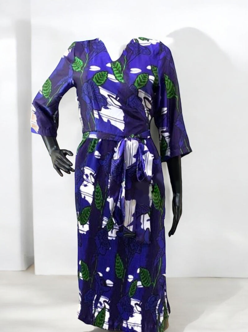 NKEM Pleated Silk and Chiffon Dress