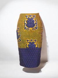 Ankara Pencil Skirt with Lace