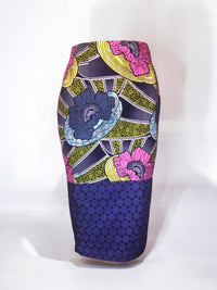 Ankara Pencil Skirt with Lace