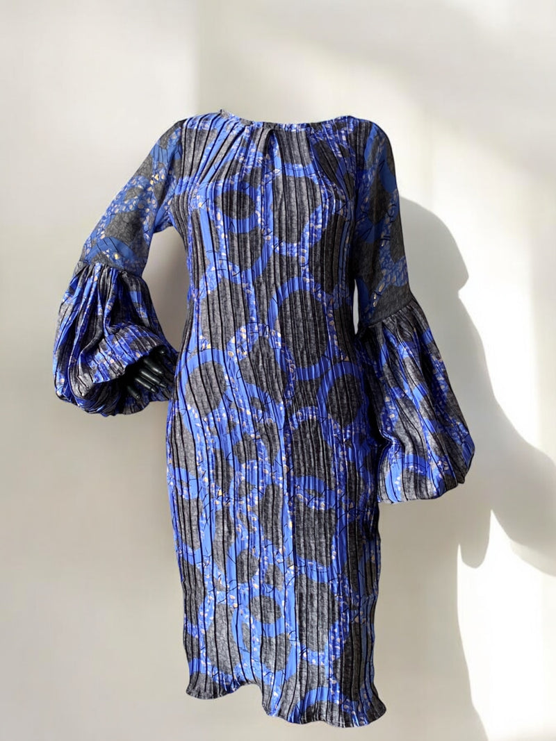 JIDECHI Pleated Silk Dress