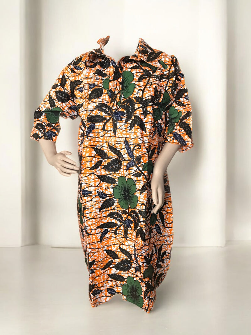 AMINA Ankara Shirt Dress