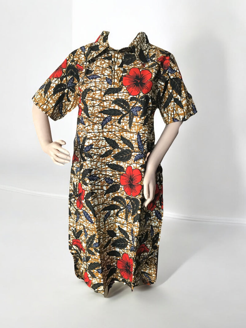 AMINA Ankara Shirt Dress
