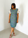 Ankara Shift Dress • Taffeta Sleeve