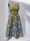 GRACIE Sleeveless Ankara Pinafore Dress