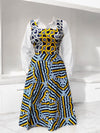 GRACIE Sleeveless Ankara Pinafore Dress