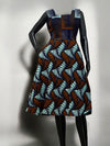 GRACIE Sleeveless Ankara Pinafore Dress