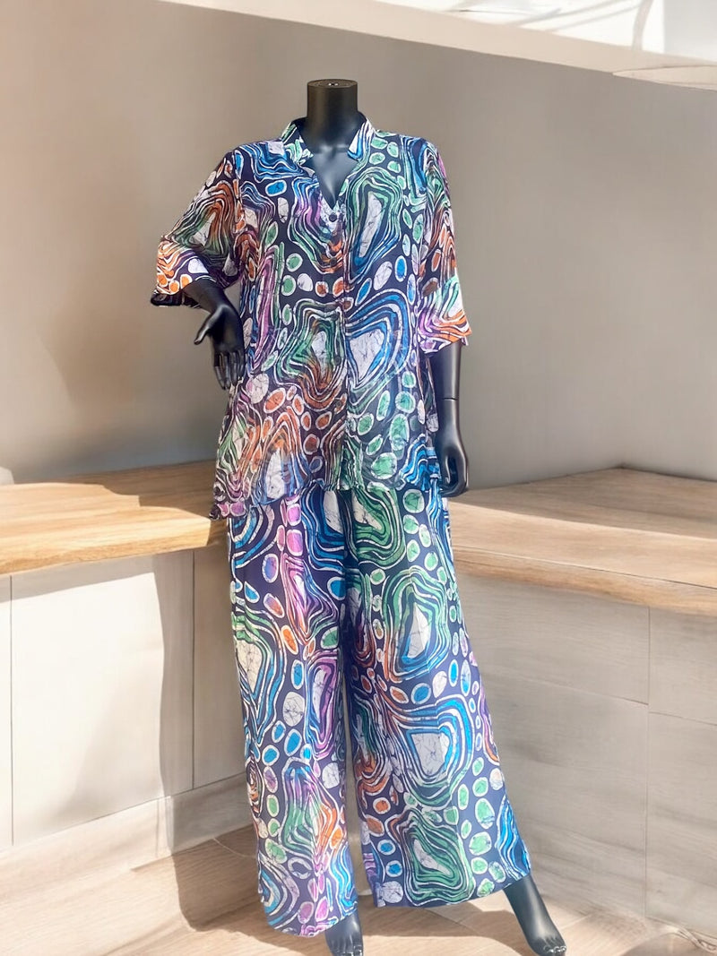 ANITA Silk & Chiffon Pant Set