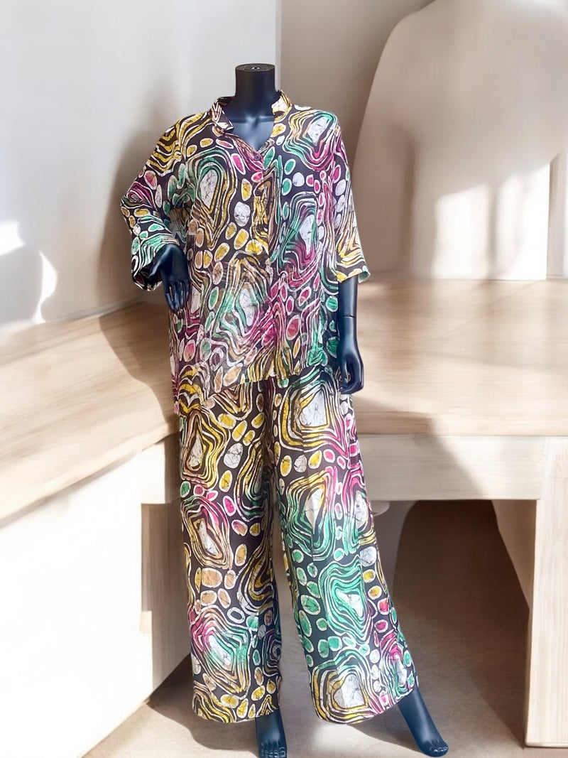ANITA Silk & Chiffon Pant Set