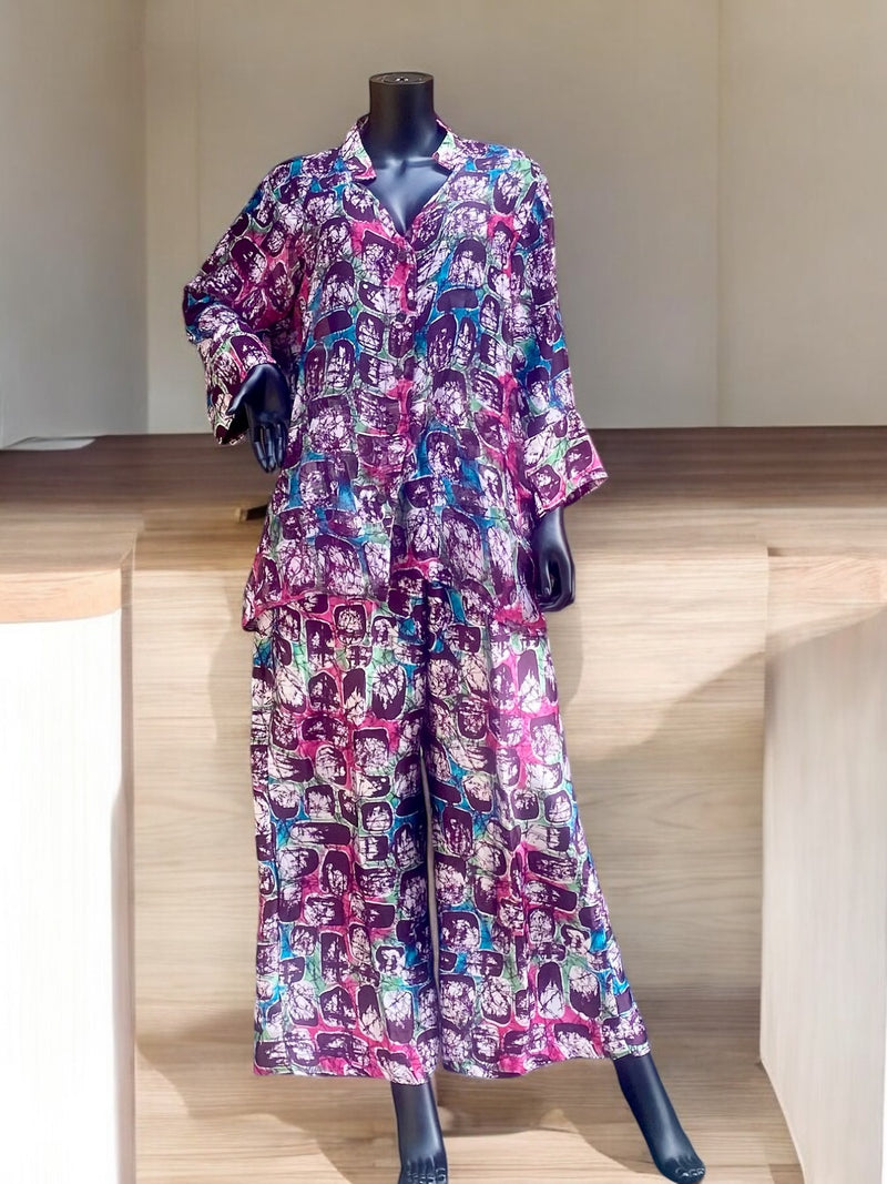 ANITA Silk & Chiffon Pant Set