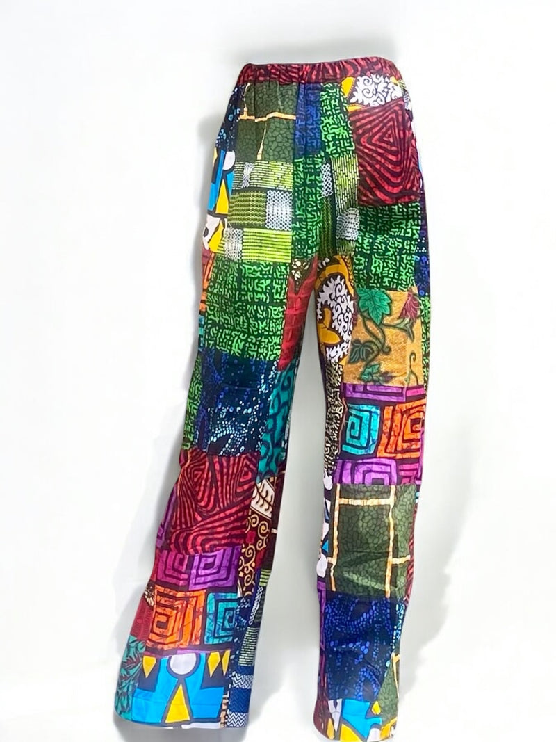 AYOMIDE Ankara Patch Pants