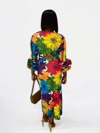 COLOURS SPLASH Wrap Dress