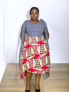 OZIOMA Ankara Mix and Match Print Dress