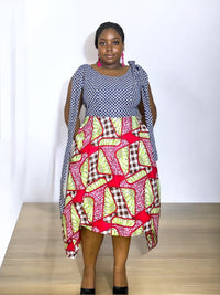 OZIOMA Ankara Mix and Match Print Dress