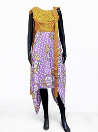 OZIOMA Ankara Mix and Match Print Dress