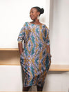 KAFTAN Silk & Chiffon SHIFT Dress