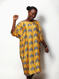 KAFTAN Silk & Chiffon SHIFT Dress