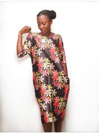 KAFTAN Silk & Chiffon SHIFT Dress