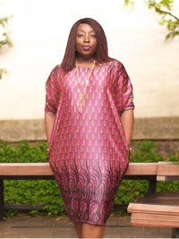 KAFTAN Silk & Chiffon SHIFT Dress