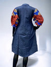 Denim Ankara Shirt Dress