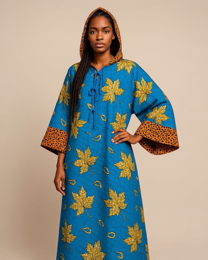 ANKARA Hoodie Kaftan - Long