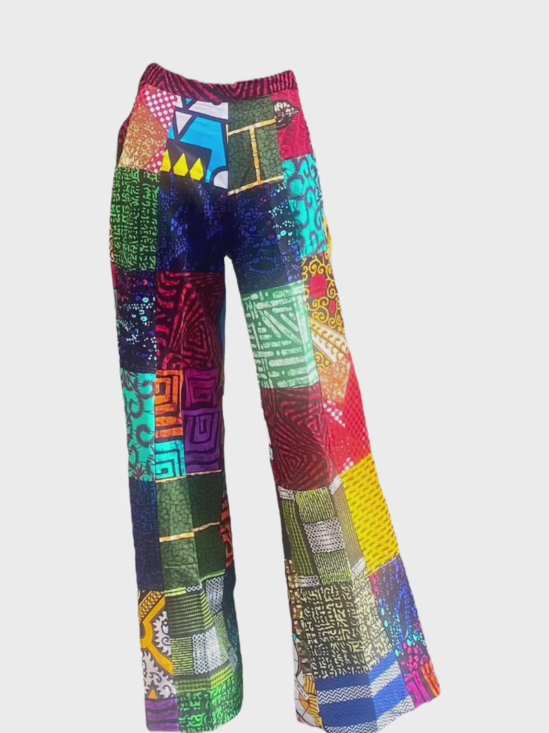 AYOMIDE Ankara Patch Pants
